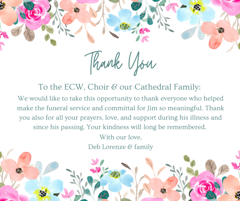 Thank you from Deb Lorenze & family